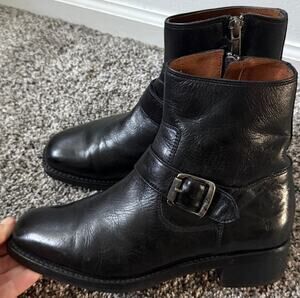 Frye Hannah engineer black leather boot women's size 6.5